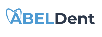 ABELDent logo featuring a stylized tooth icon and the text 'ABELDent' in blue and dark gray, representing a dental billing service.