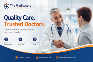 Medical billing experts at The Medicators analyzing revenue cycle management data to prevent claim denials.