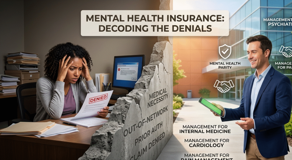 Why Mental Health Claims Get Denied vs. Cardiology & Pain Management