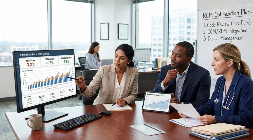 How do you optimize revenue for Internal Medicine practices