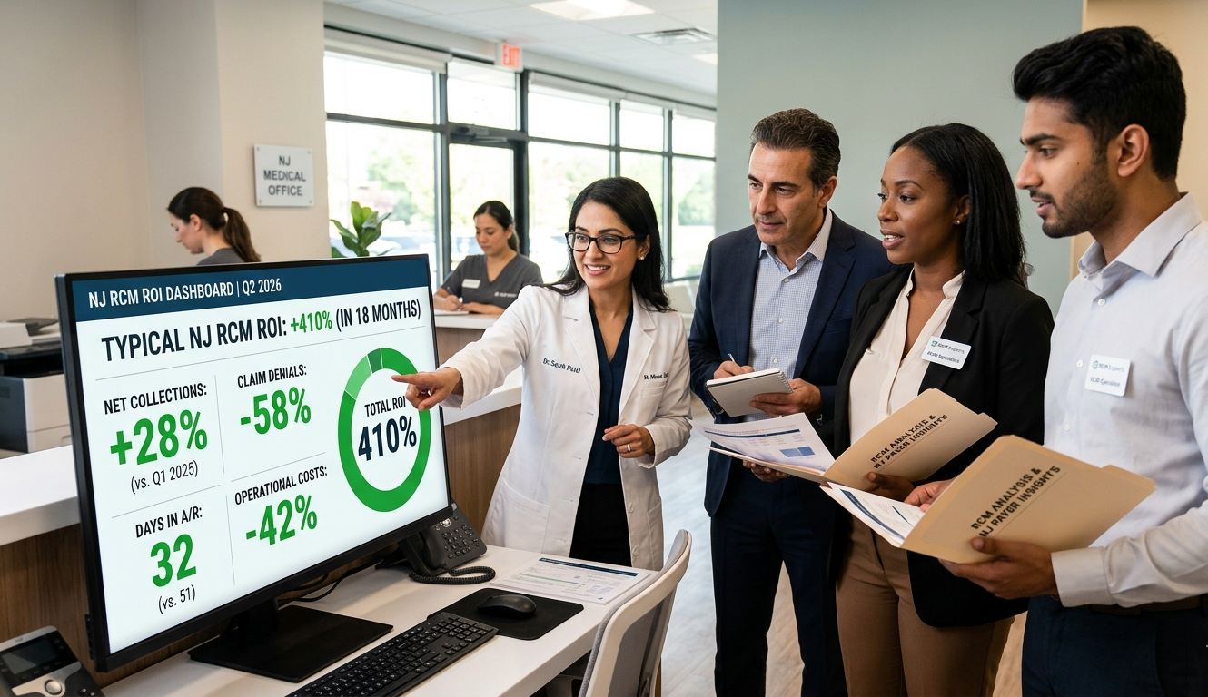 What is the typical ROI for switching to NJ RCM services?