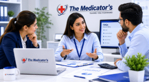 At The Medicator's office professionals reviewing how to optmize reveneue for practices for Medical Billing Services Help Illinois