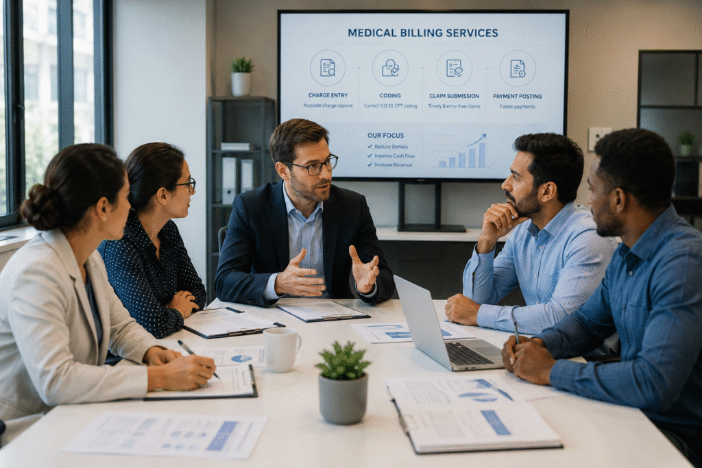 Medical biller working on Pediatrics billing services for Texas practices.
