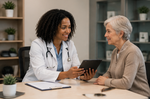 Medical credentialing professional processing provider enrollment applications and payer credentialing paperwork in Aurora, Illinois.