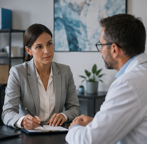 A certified medical billing specialist analyzing denied healthcare claims and discuss optimize revenue cycle management.