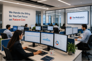Medical billing specialists discussing Will AI Replace Medical Billers and Coders?