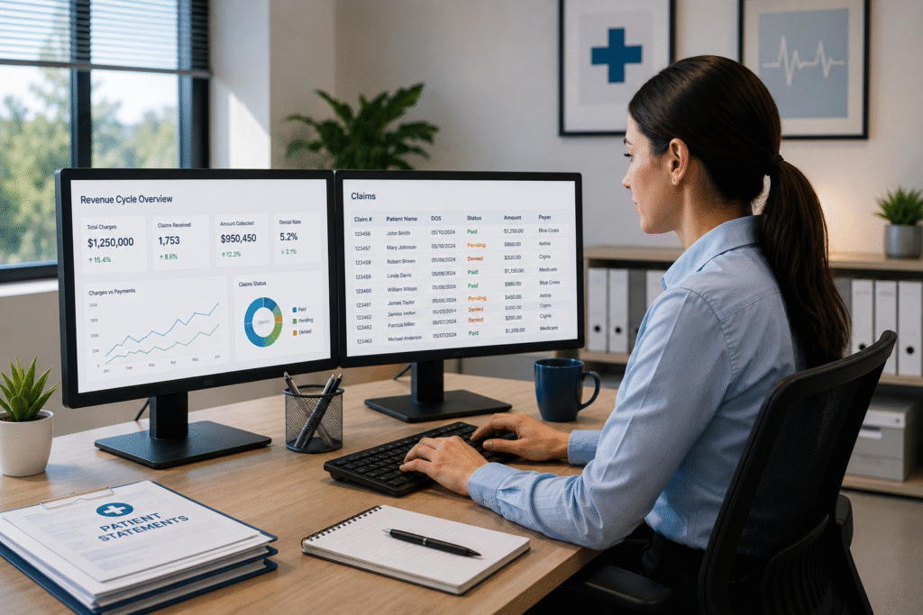 Medical Billing Services for Urgent Care showing increased collections and clean claim rates.