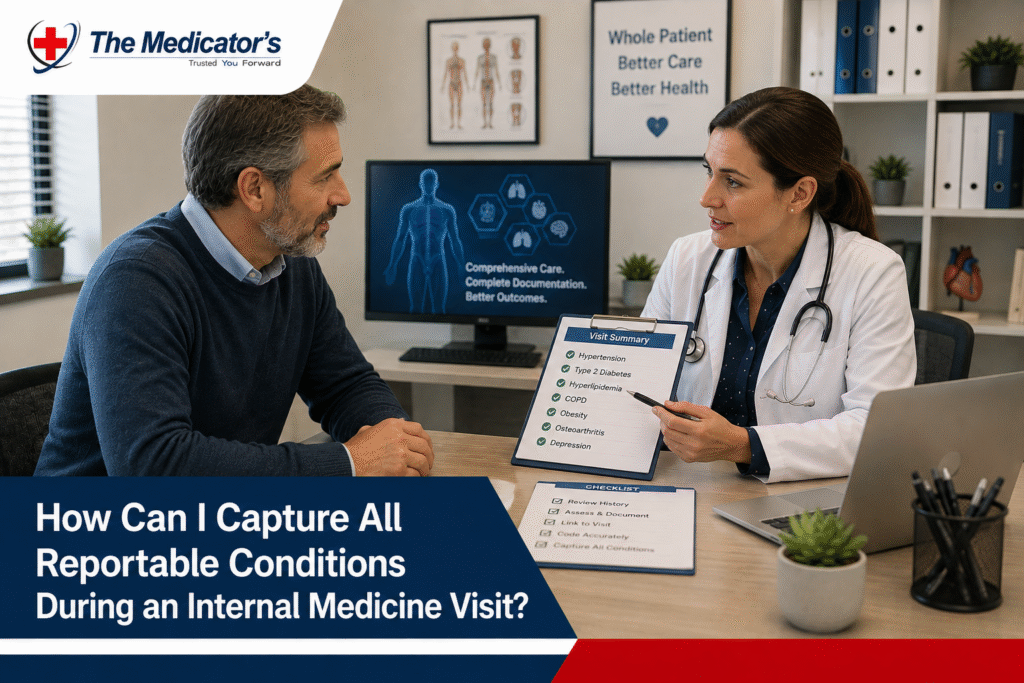 How Can I Capture All Reportable Conditions During an Internal Medicine Visit?