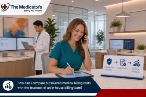 How can I compare outsourced medical billing costs with the true cost of an in-house billing team?