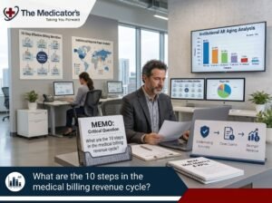 What are the 10 steps in the medical billing revenue cycle?